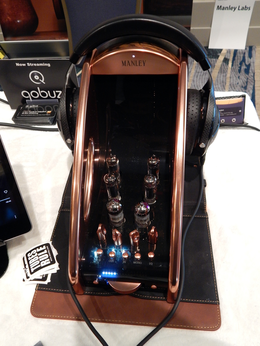 Manley Absolute Headphone Amplifier in Copper, Focal Utopia Headphones