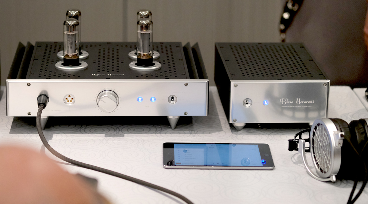 HeadAmp Blue Hawaii Special Edition Electrostatic Headphone Amplifier, Dan Clark Audio VOCE Electrostatic Headphones