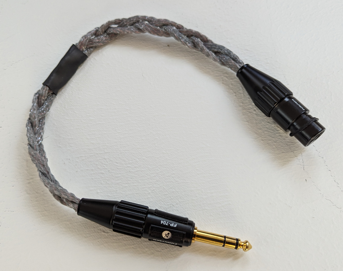 Danacable Lazuli Rhapsody Headphone Cable 4-pin XLR to 1/4" TRS adaptor
